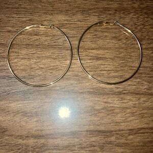 Large gold hoop earrings